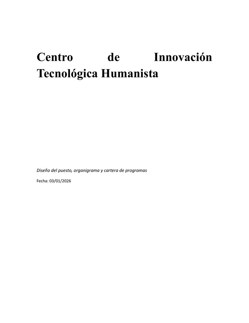 Centro de Innovación Tecnológica Humanista