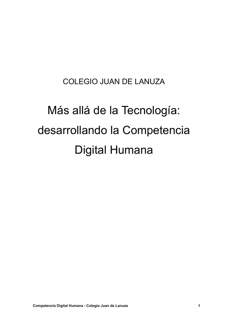 Proyecto Competencia Digital Humana